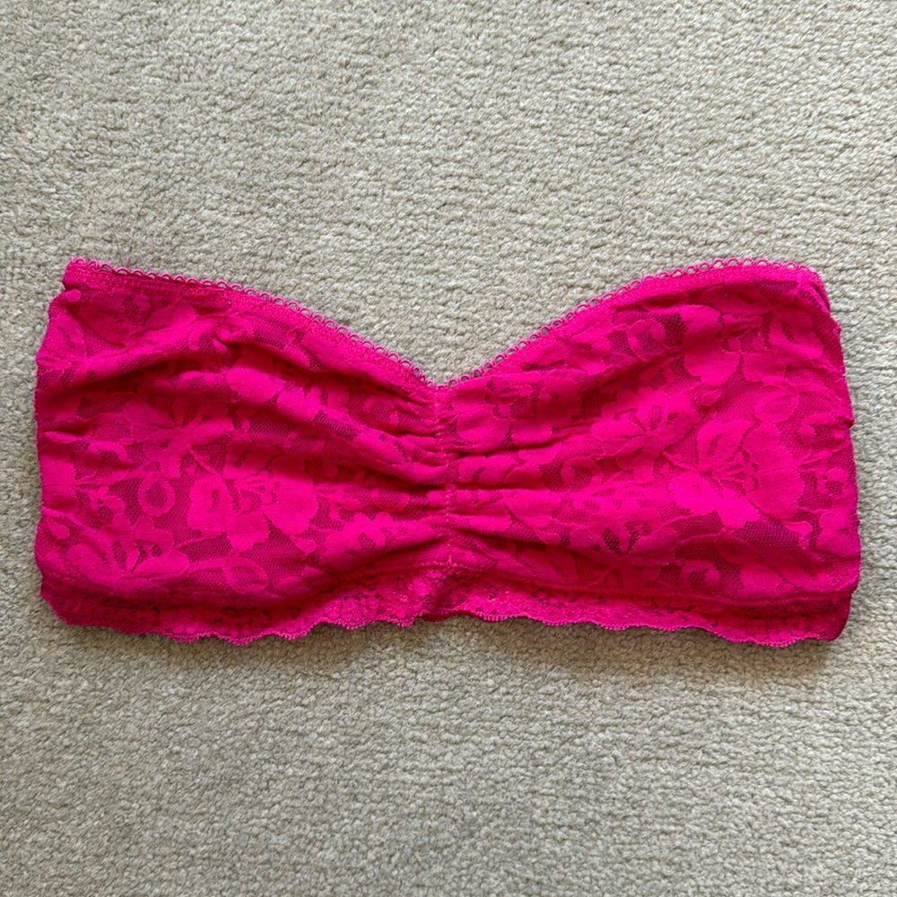 Hollister Hot pink lace bandeau